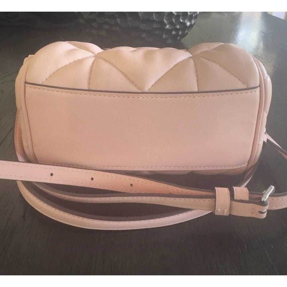 Coach CJ524 Mini Rowan Crossbody Puffy Diamond Quilting Light Pink Color NWOT